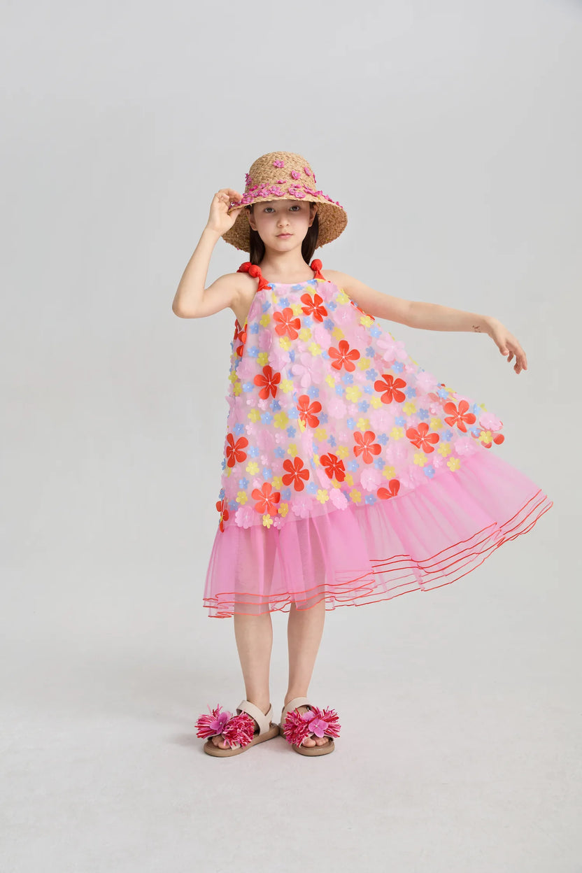 Tropical Bloom Embroidered Mesh Dress by Poco Blush, image 9