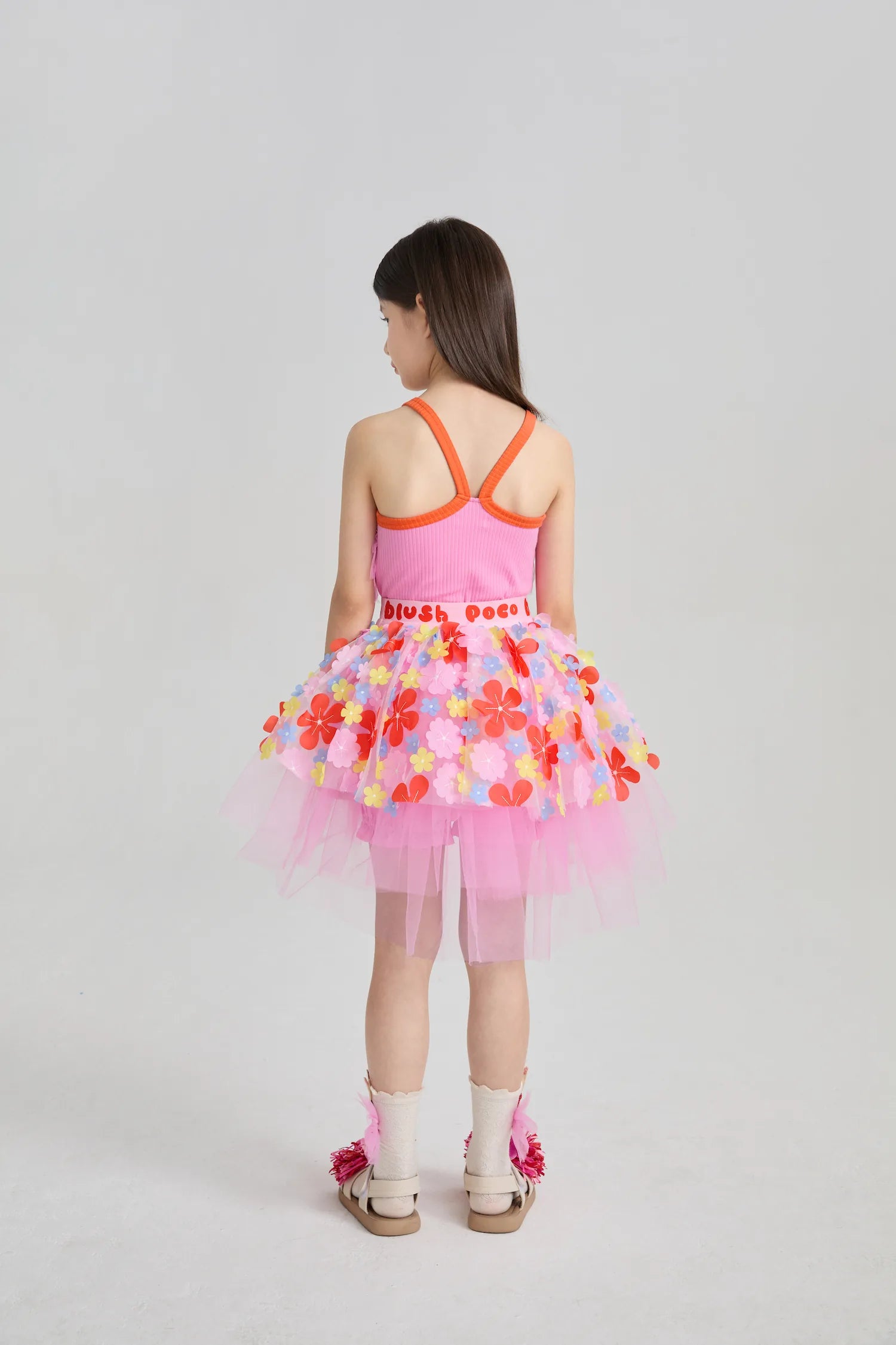 Poco Blush Tropical Flower Mesh Skort