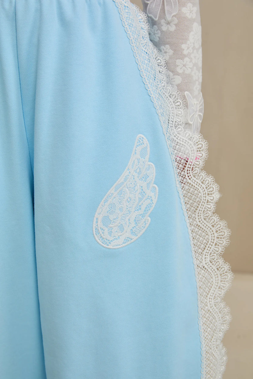Lace-Trim Ballet Sweatpants with Bow Embroidery by Poco Blush, image 15