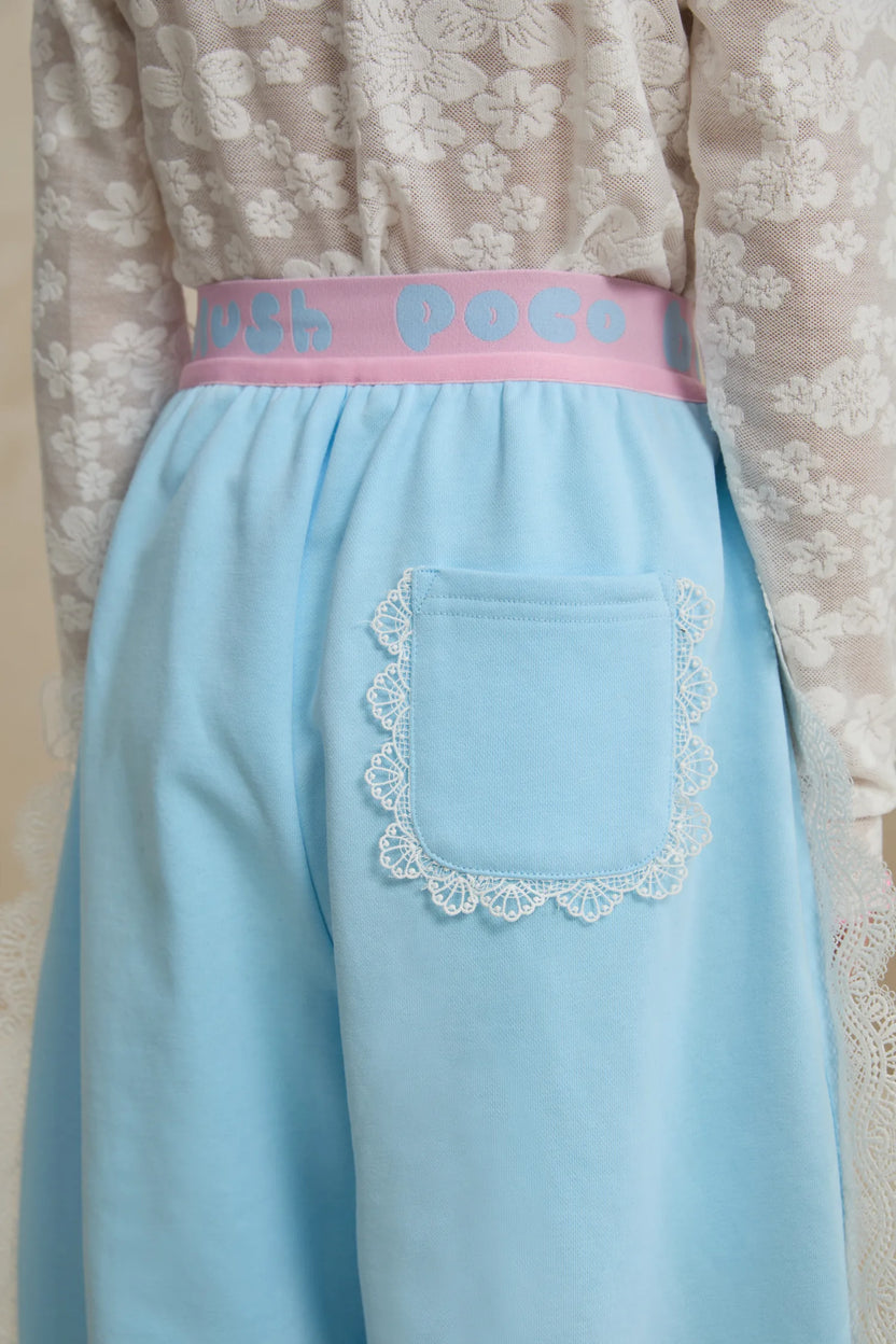 Lace-Trim Ballet Sweatpants with Bow Embroidery by Poco Blush, image 16