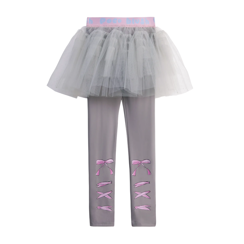 Ballet Tulle Layered Skirted Leggings by Poco Blush