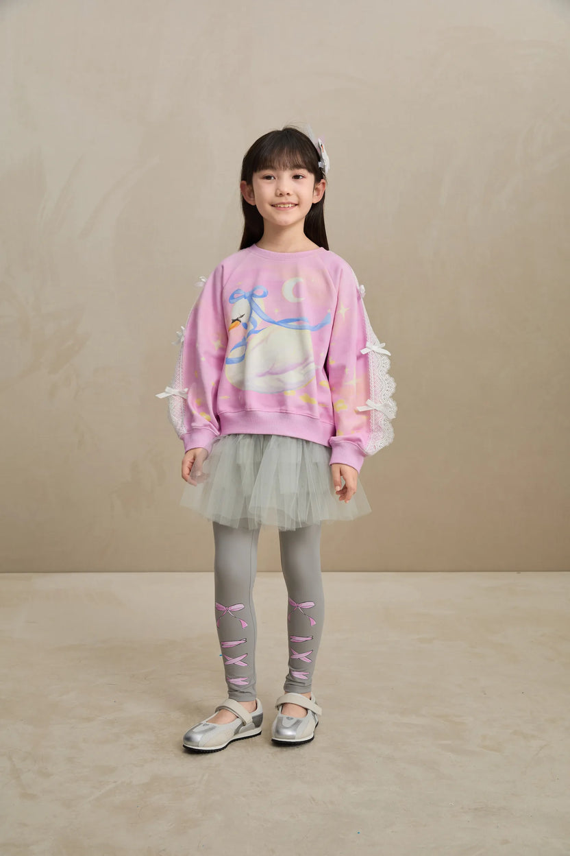 Ballet Tulle Layered Skirted Leggings by Poco Blush, image 2