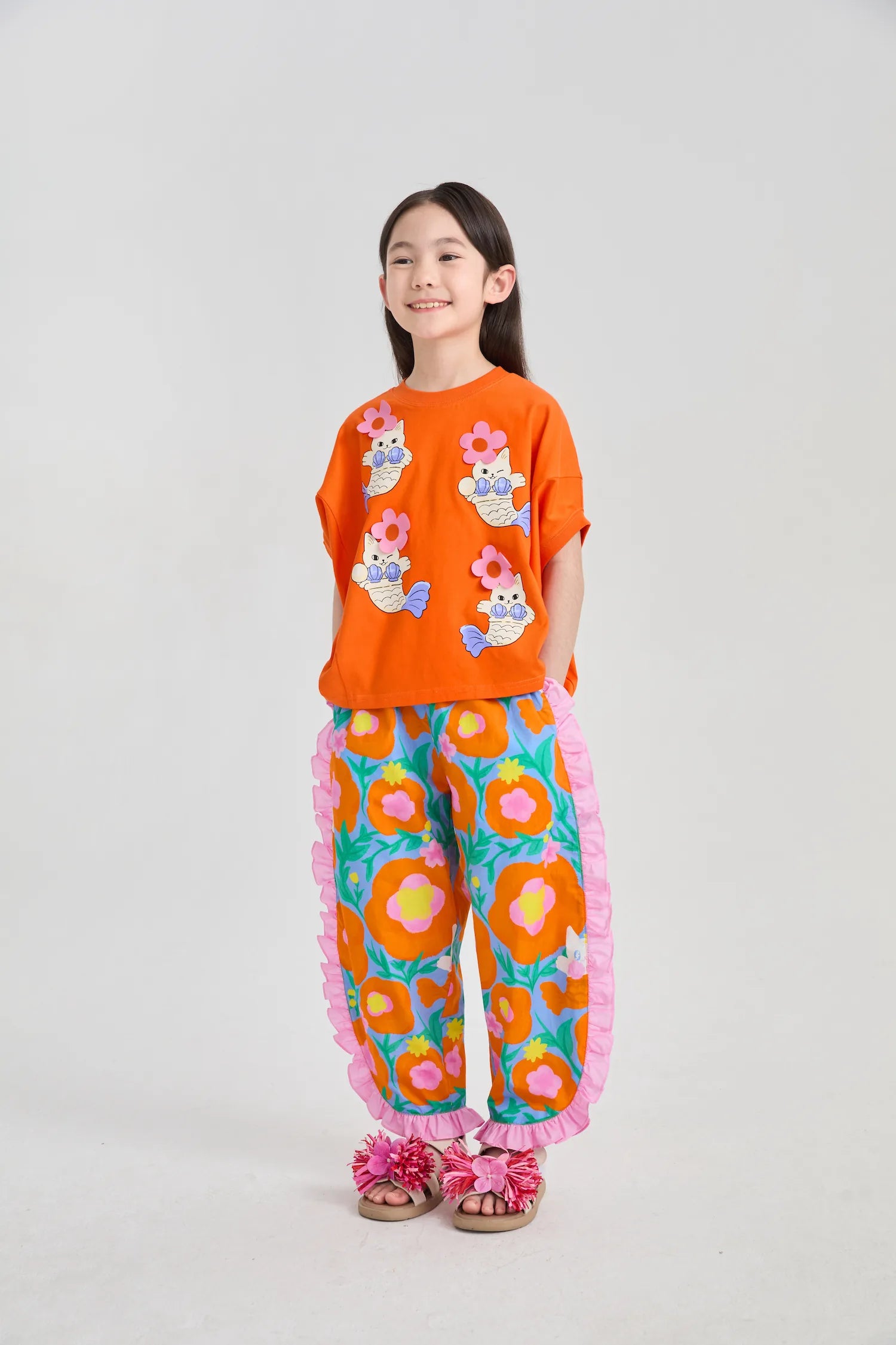 Poco Blush Mer-Cat Bat-Wing Tee