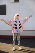 Ink-Wash Print Fleece-Lined Jacket — Ink-Wash Pink; worn view; other styled garments and accessories are not included