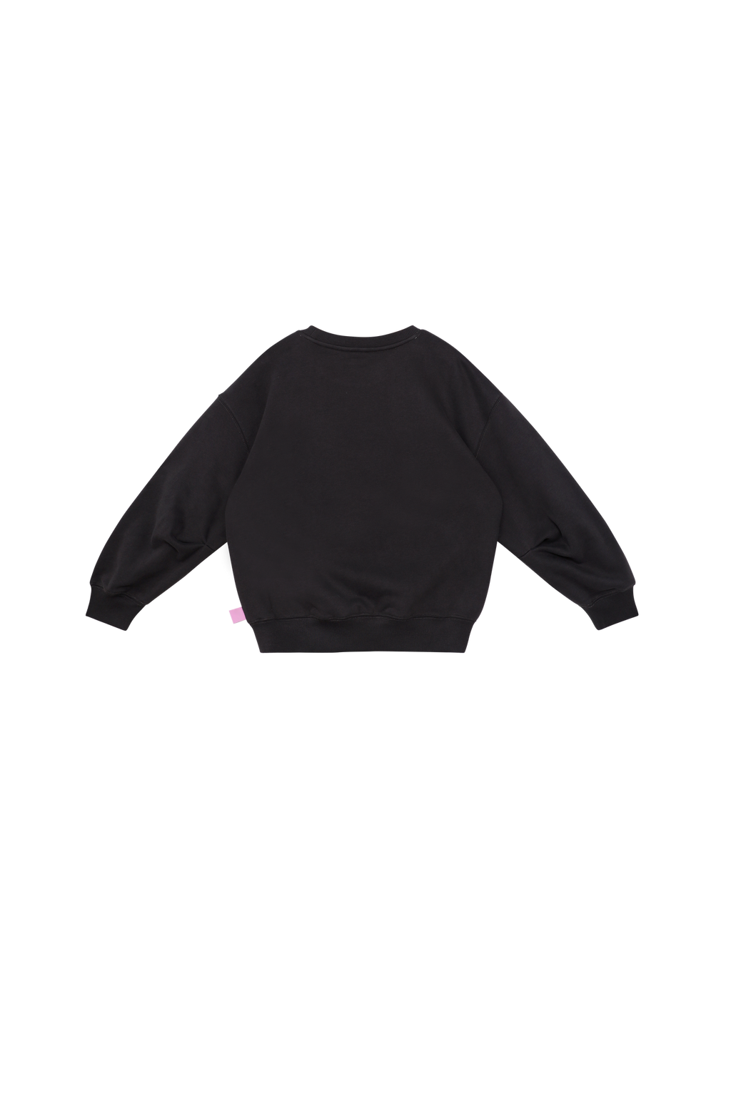 Ink-Wash Printed Pocket Sweatshirt — Ink Black; back view