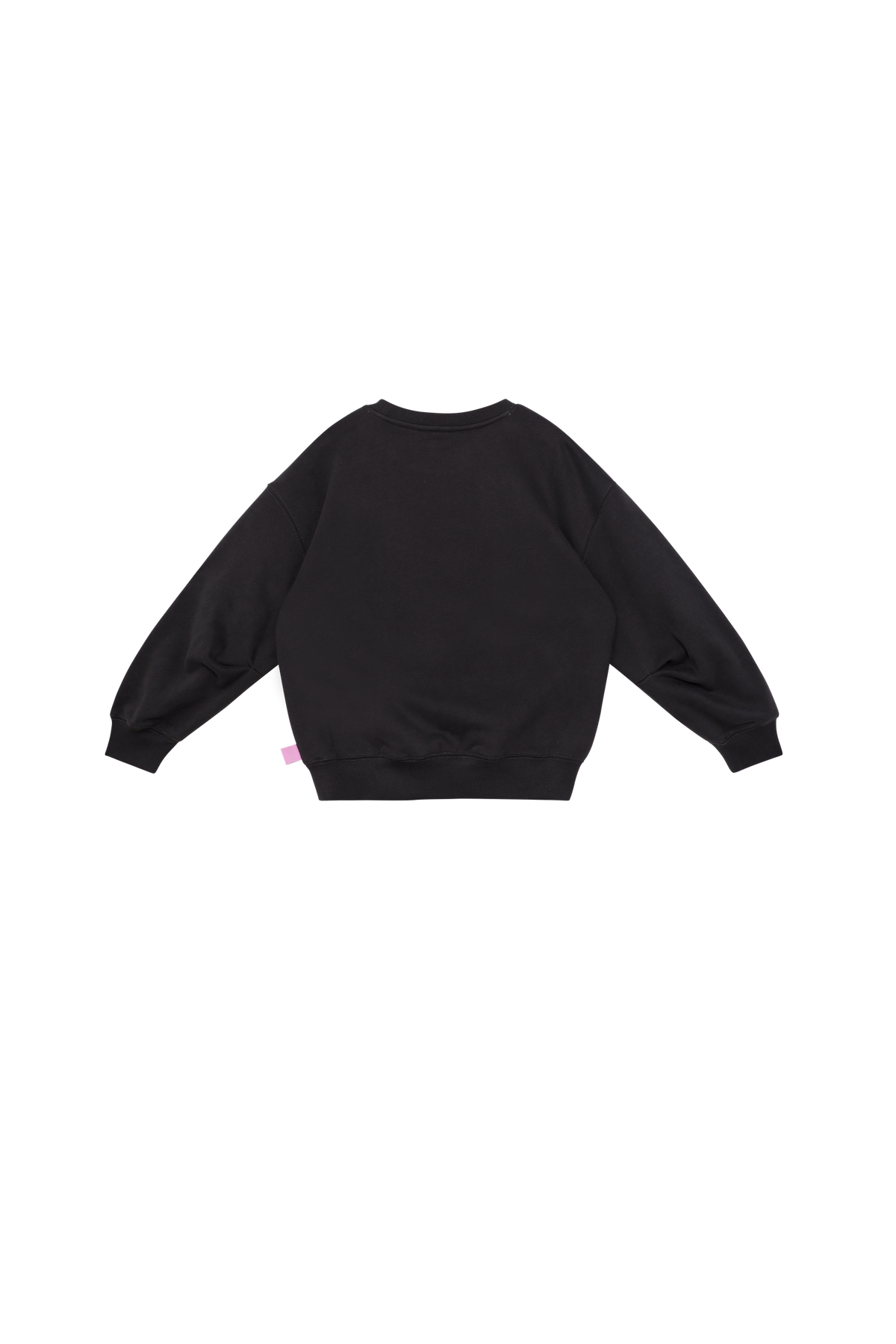 Ink-Wash Printed Pocket Sweatshirt — Ink Black; back view