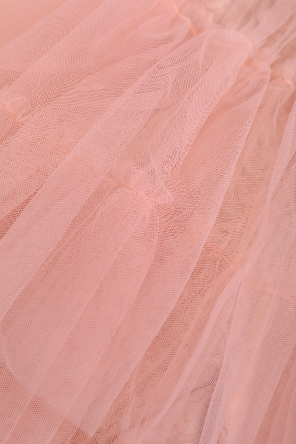 Tulle-Layer Knit Leggings — Dusty Pink; construction and decoration detail