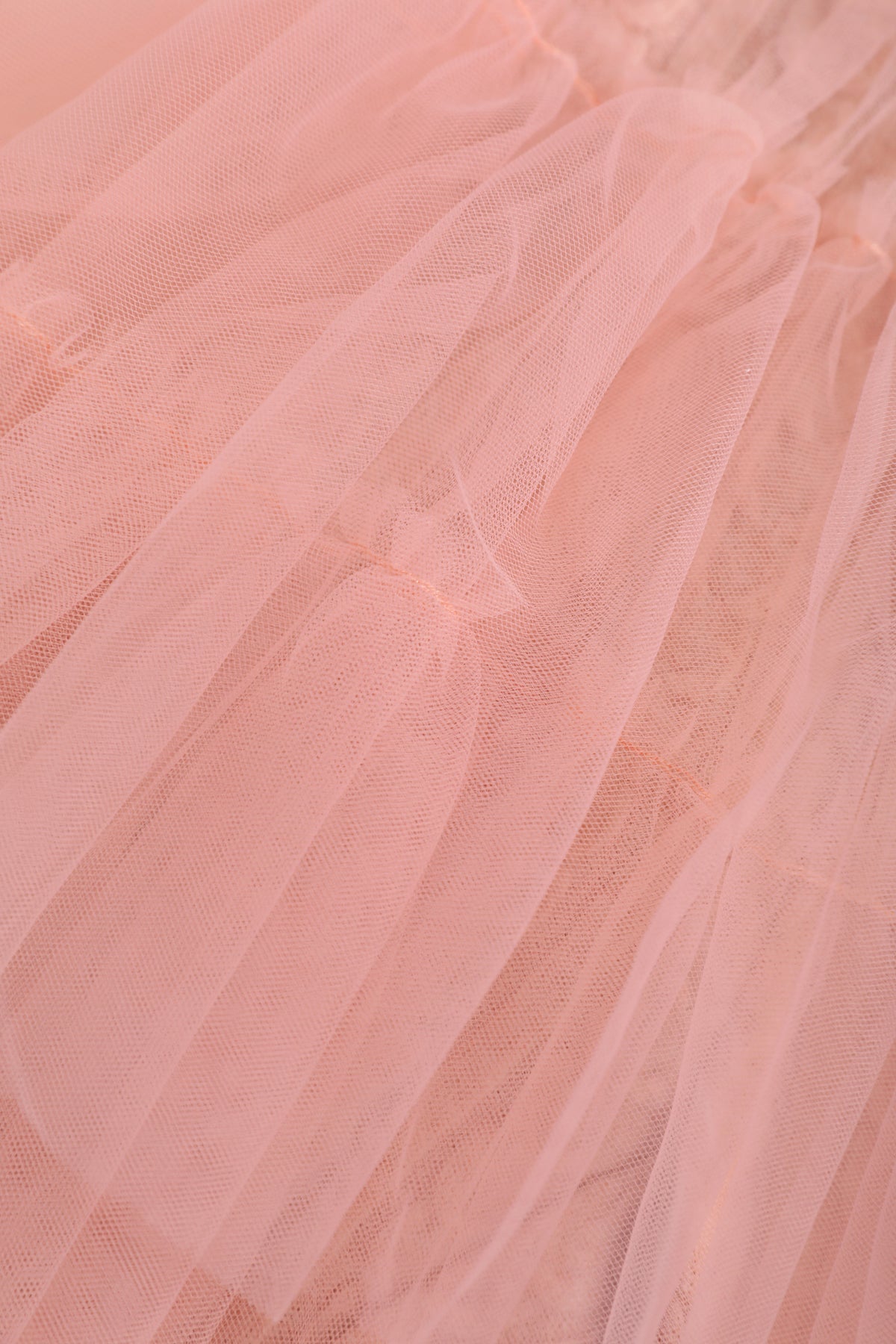 Tulle-Layer Knit Leggings — Dusty Pink; construction and decoration detail