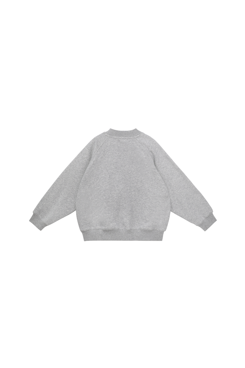 Hide-and-Seek Cat Sweatshirt — Pencil Grey; back view