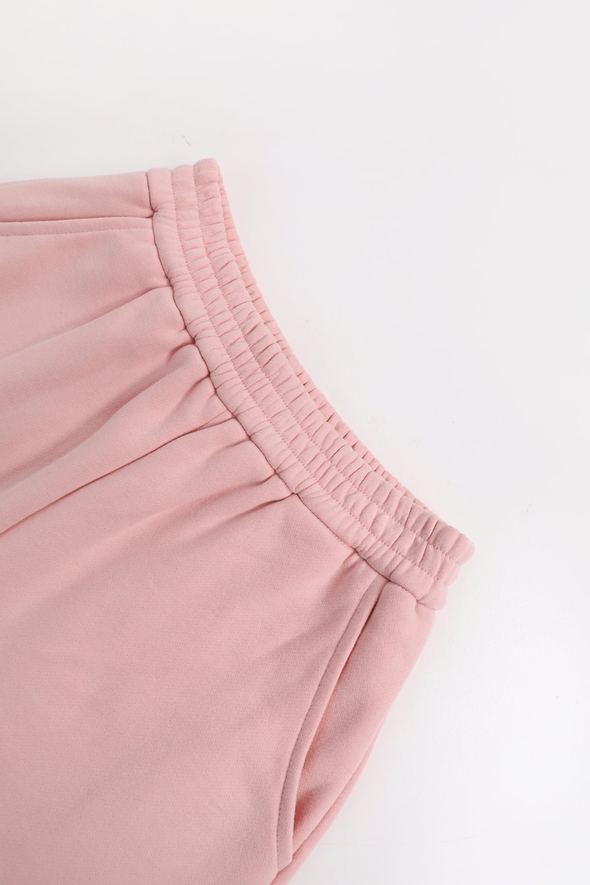 Hide-and-Seek Cat Joggers — Dusty Pink; construction and decoration detail