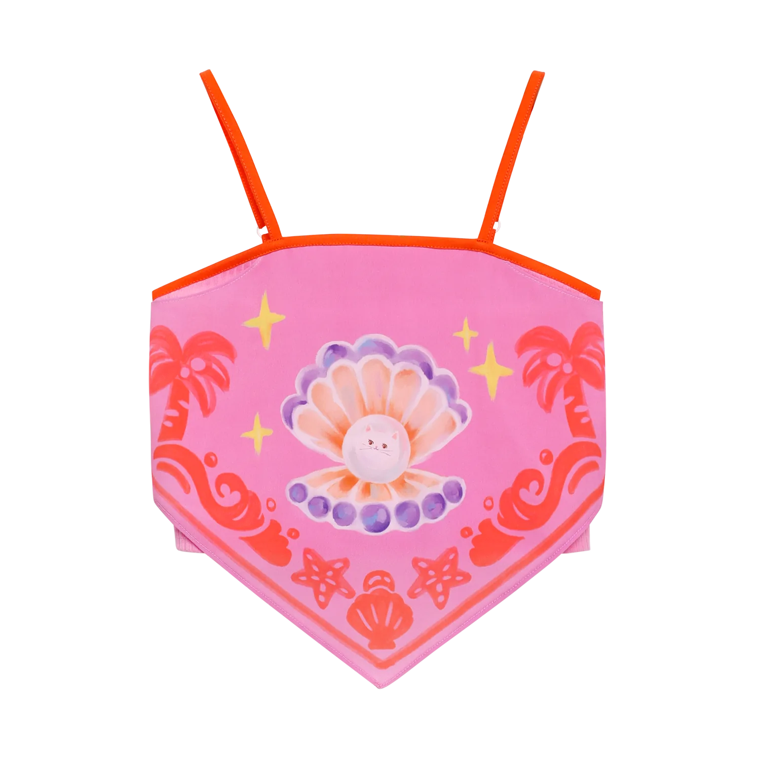 Poco Blush Pearl-Cat Halter Cami