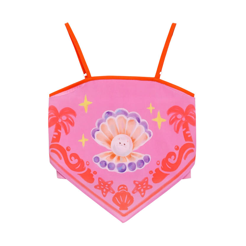 Pearl-Cat Halter Cami by Poco Blush
