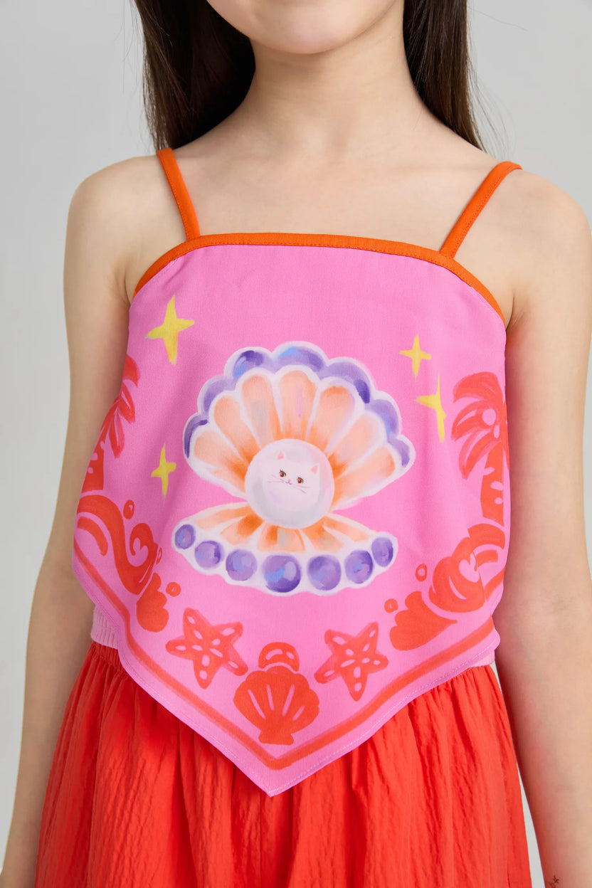 Pearl-Cat Halter Cami by Poco Blush, image 13