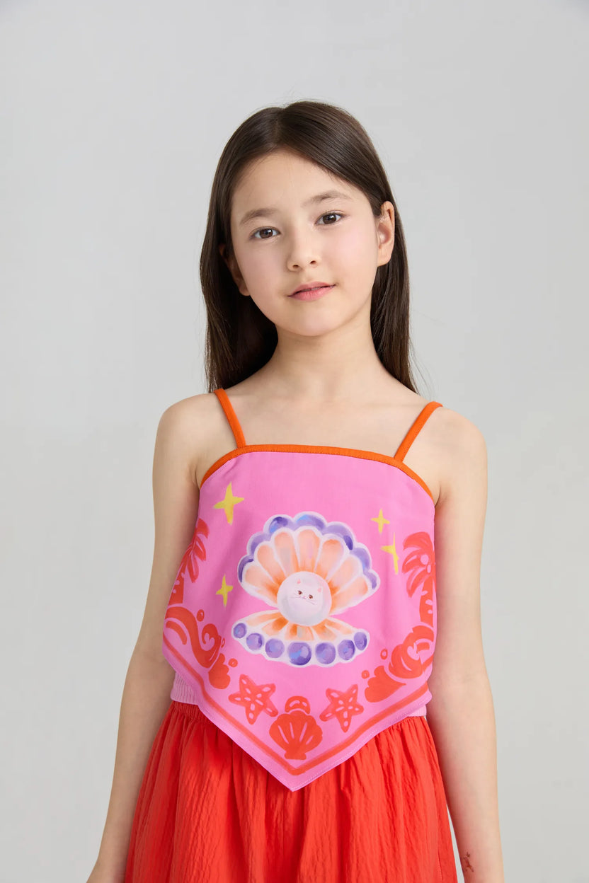 Pearl-Cat Halter Cami by Poco Blush, image 2