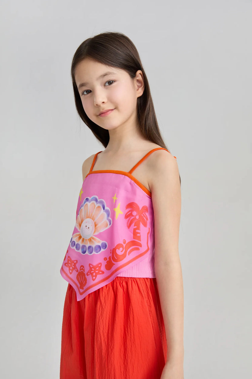 Pearl-Cat Halter Cami by Poco Blush, image 3