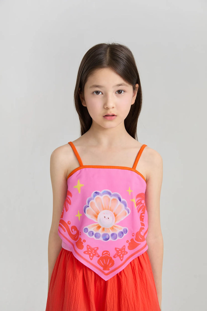 Pearl-Cat Halter Cami by Poco Blush, image 4