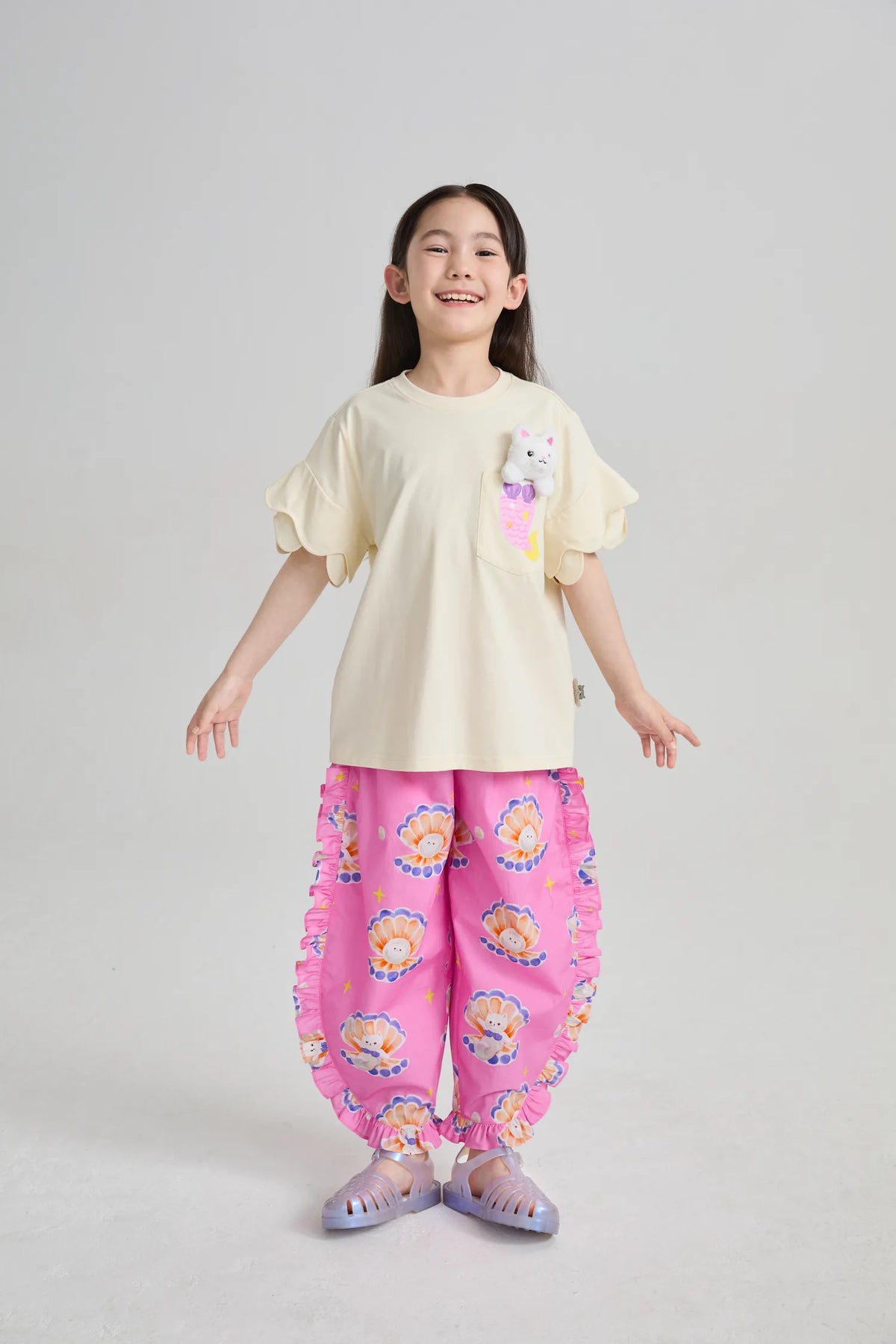 Poco Blush Mermaid Cat Plush Doll Tee