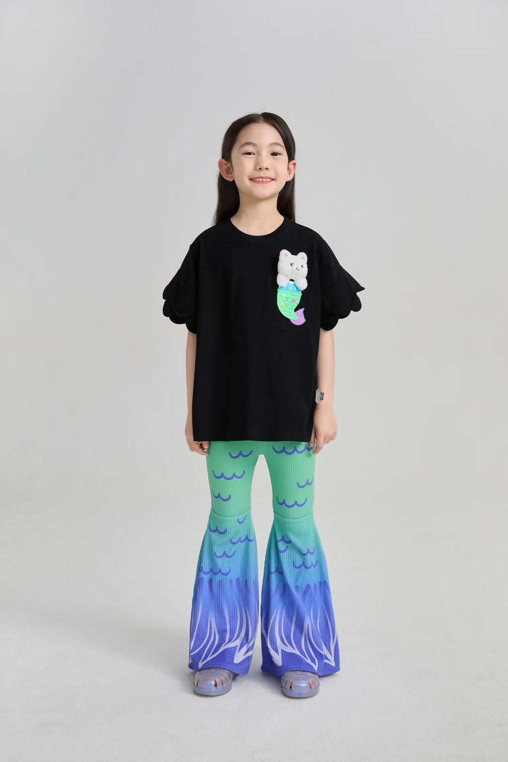 Poco Blush Mermaid Cat Plush Doll Tee