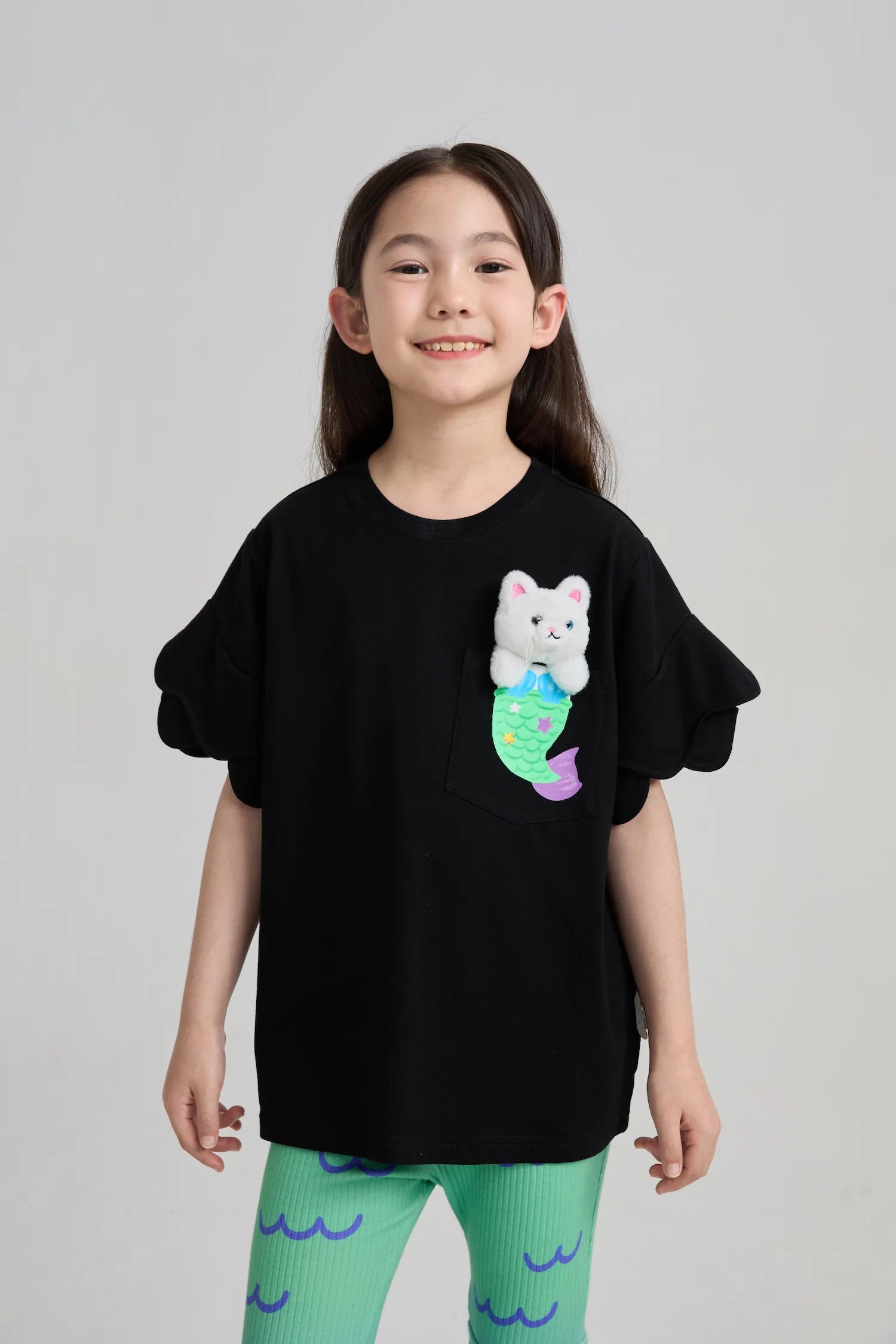 Poco Blush Mermaid Cat Plush Doll Tee