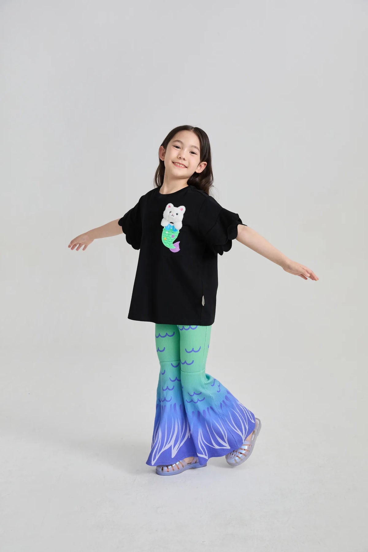 Poco Blush Mermaid Cat Plush Doll Tee