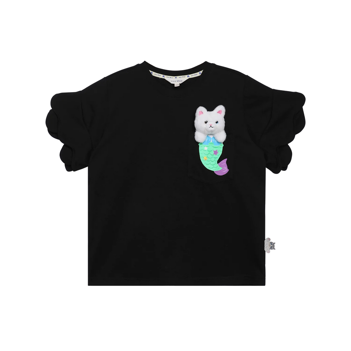Poco Blush Mermaid Cat Plush Doll Tee
