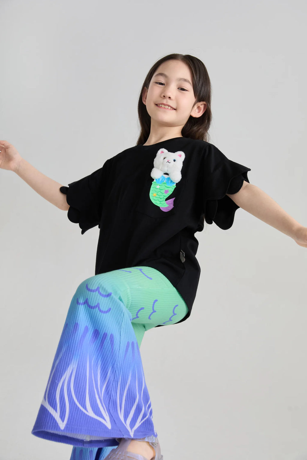 Poco Blush Mermaid Cat Plush Doll Tee