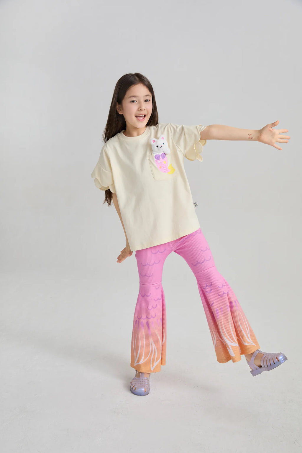 Poco Blush Mermaid Cat Plush Doll Tee