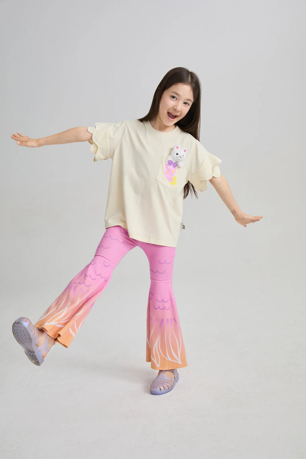 Poco Blush Mermaid Cat Plush Doll Tee