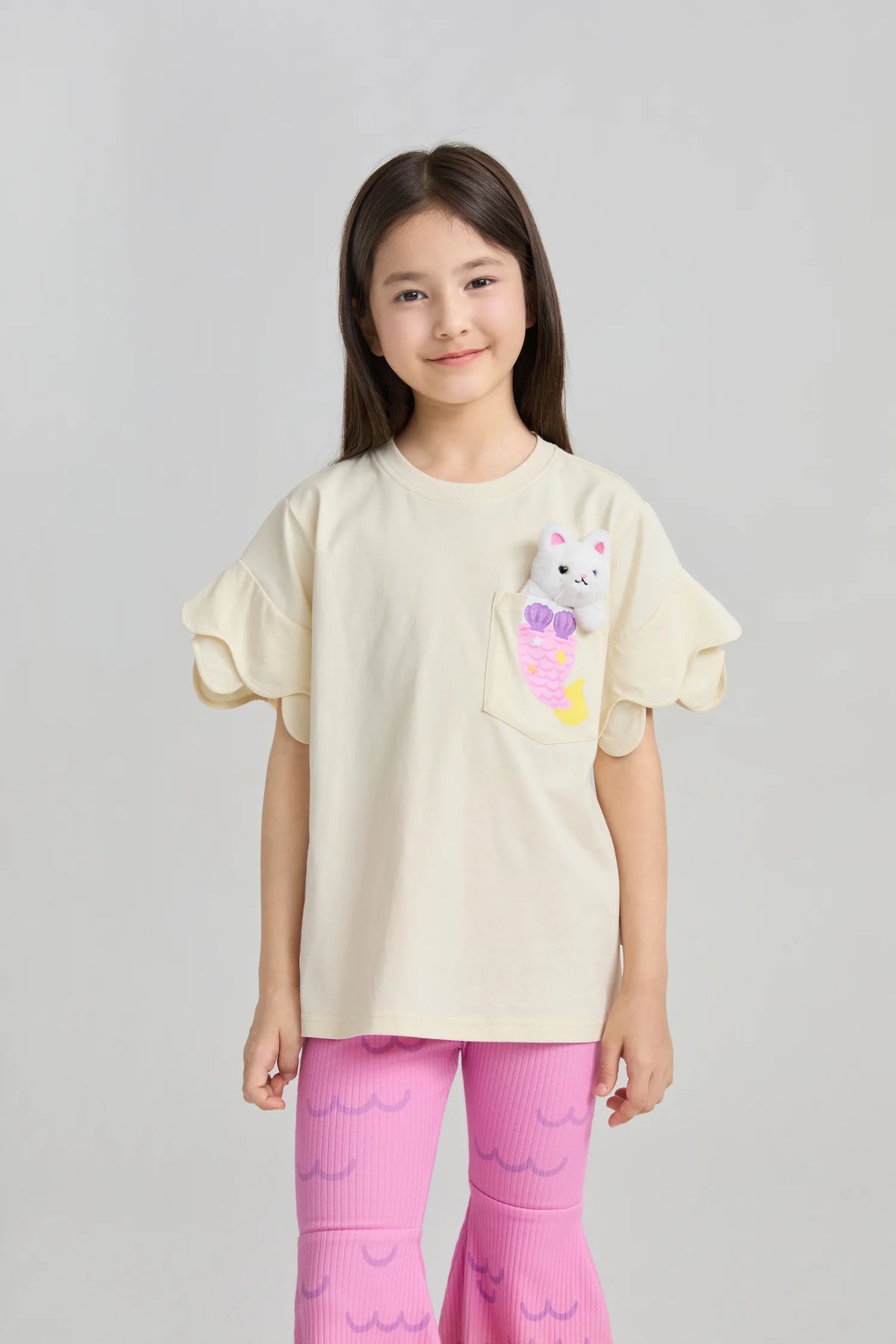 Poco Blush Mermaid Cat Plush Doll Tee