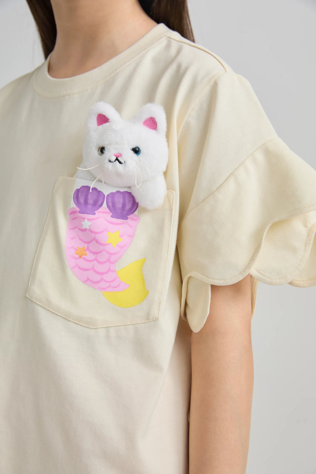 Poco Blush Mermaid Cat Plush Doll Tee