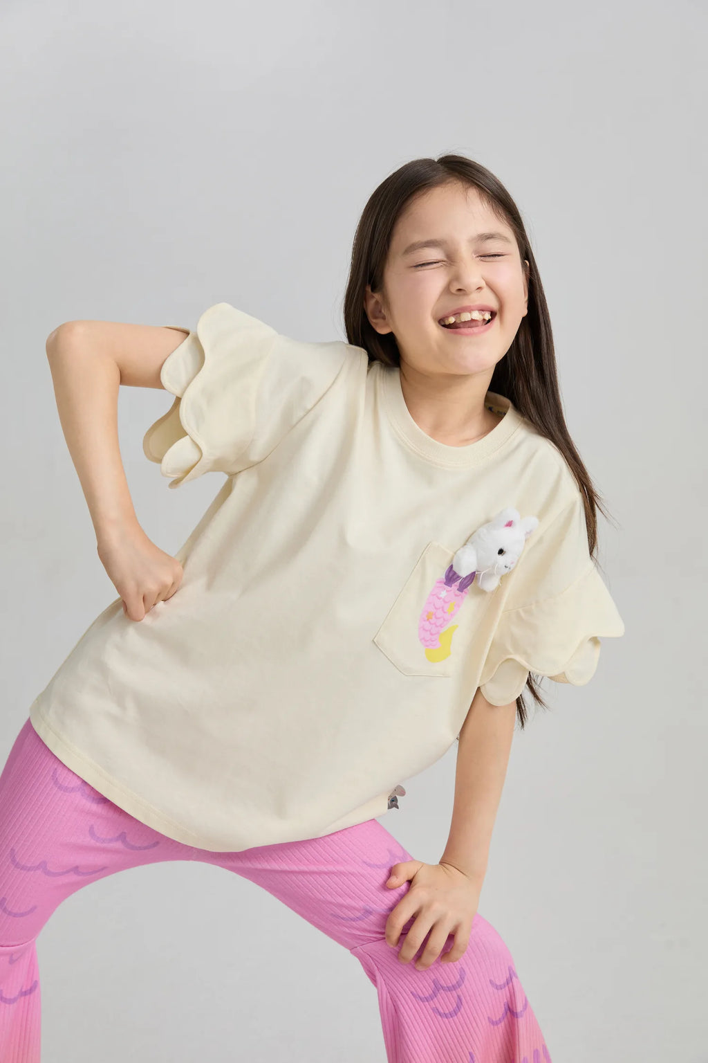 Poco Blush Mermaid Cat Plush Doll Tee