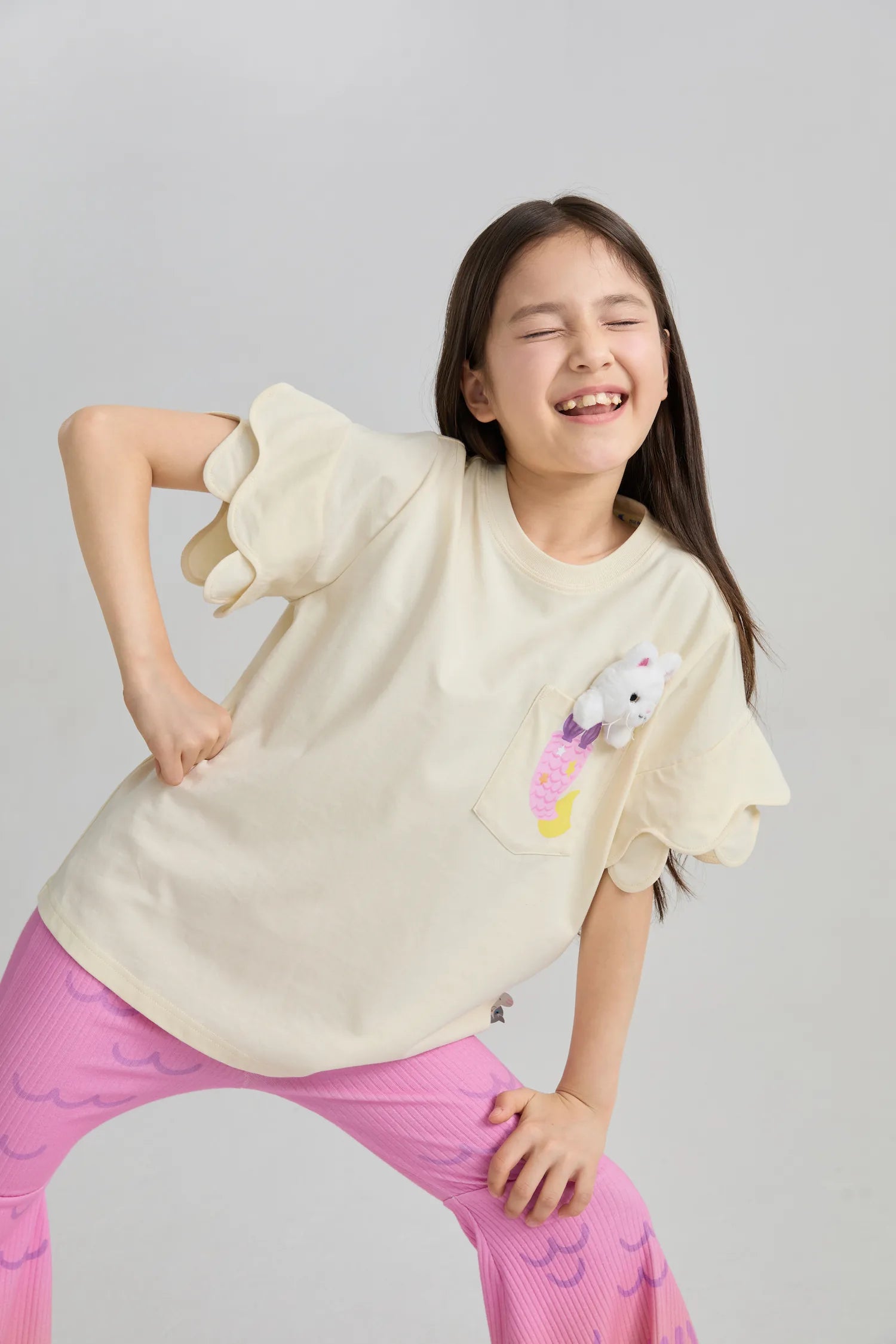 Poco Blush Mermaid Cat Plush Doll Tee