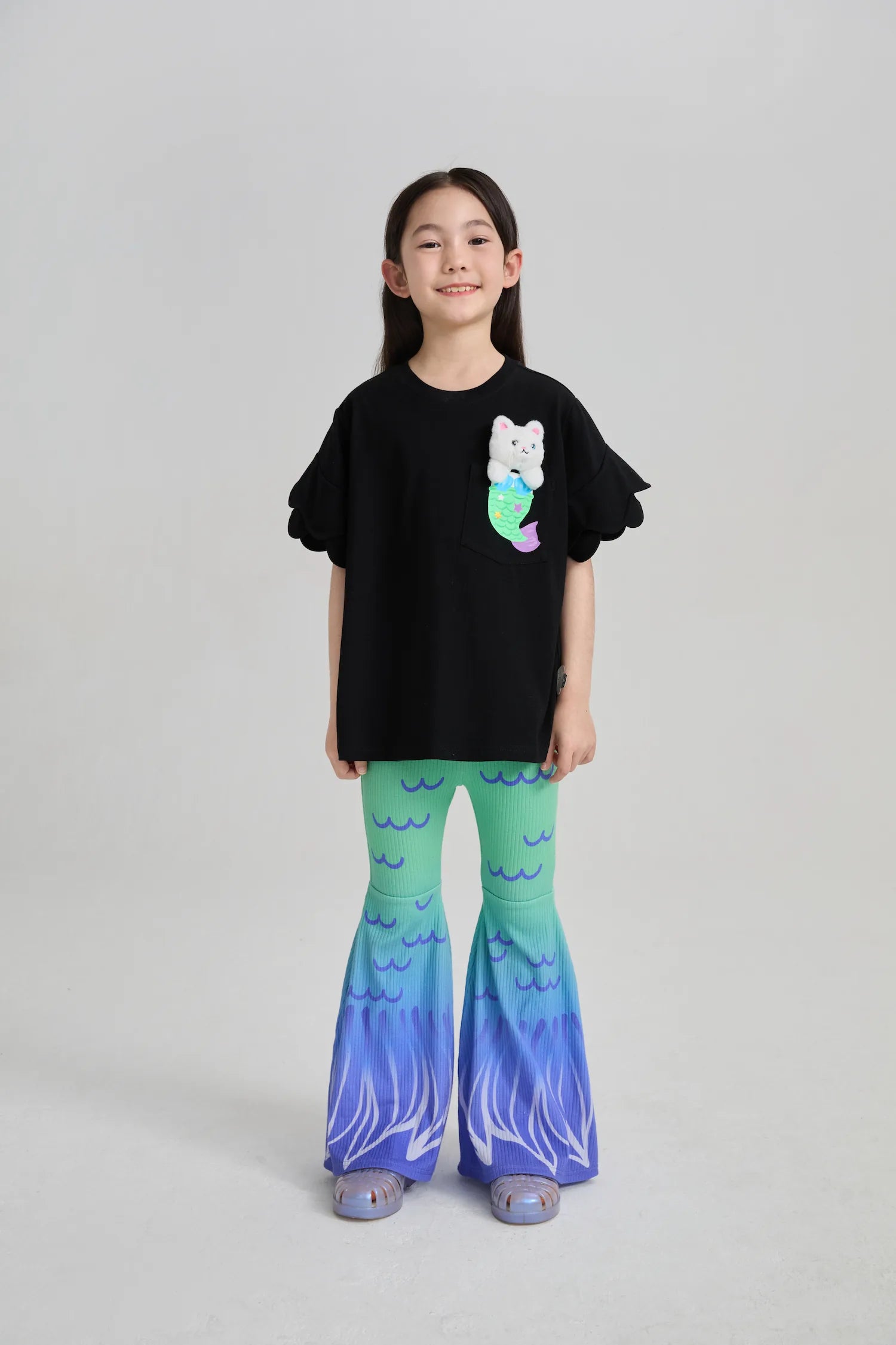 Poco Blush Mermaid Cat Plush Doll Tee