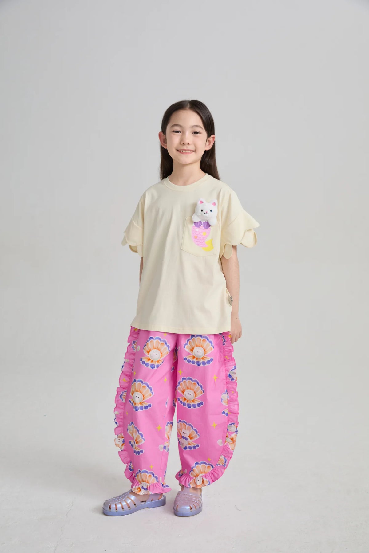 Poco Blush Mermaid Cat Plush Doll Tee