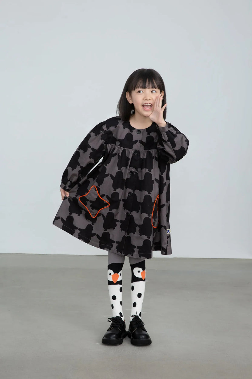 Polar Penguin Cotton Trench Coat by Poco Blush, image 2