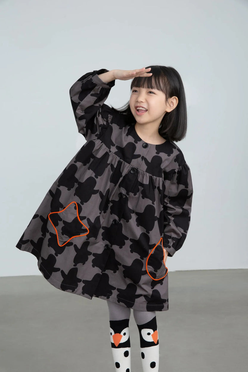 Polar Penguin Cotton Trench Coat by Poco Blush, image 3