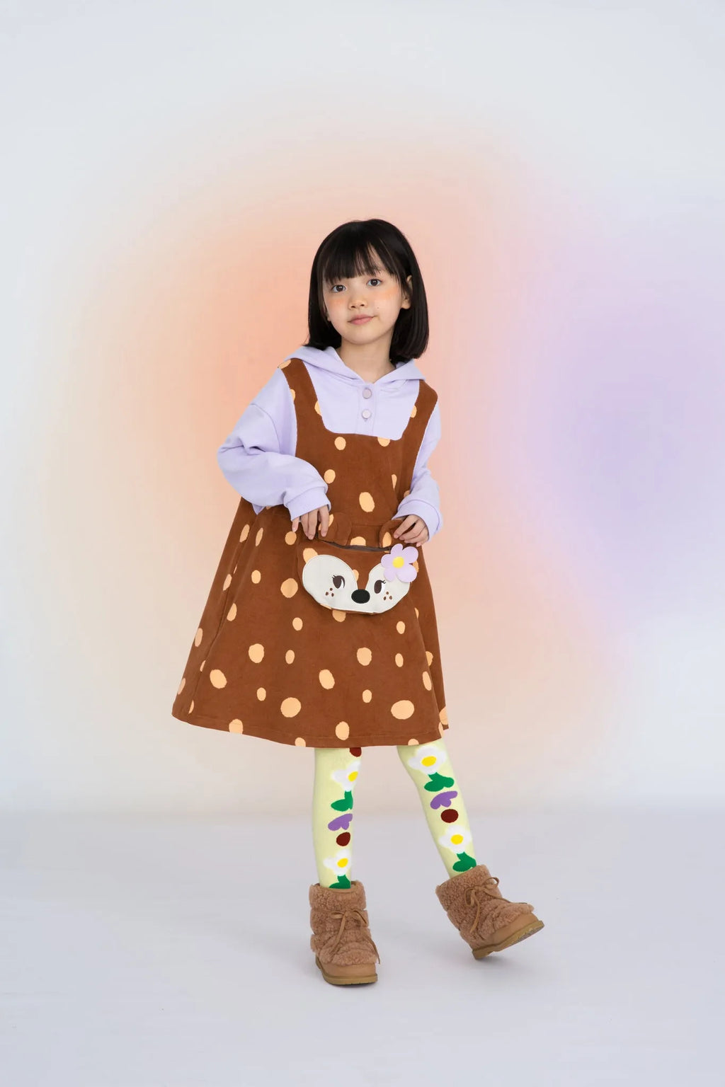 Poco Blush Deer Spot Twirl Dress