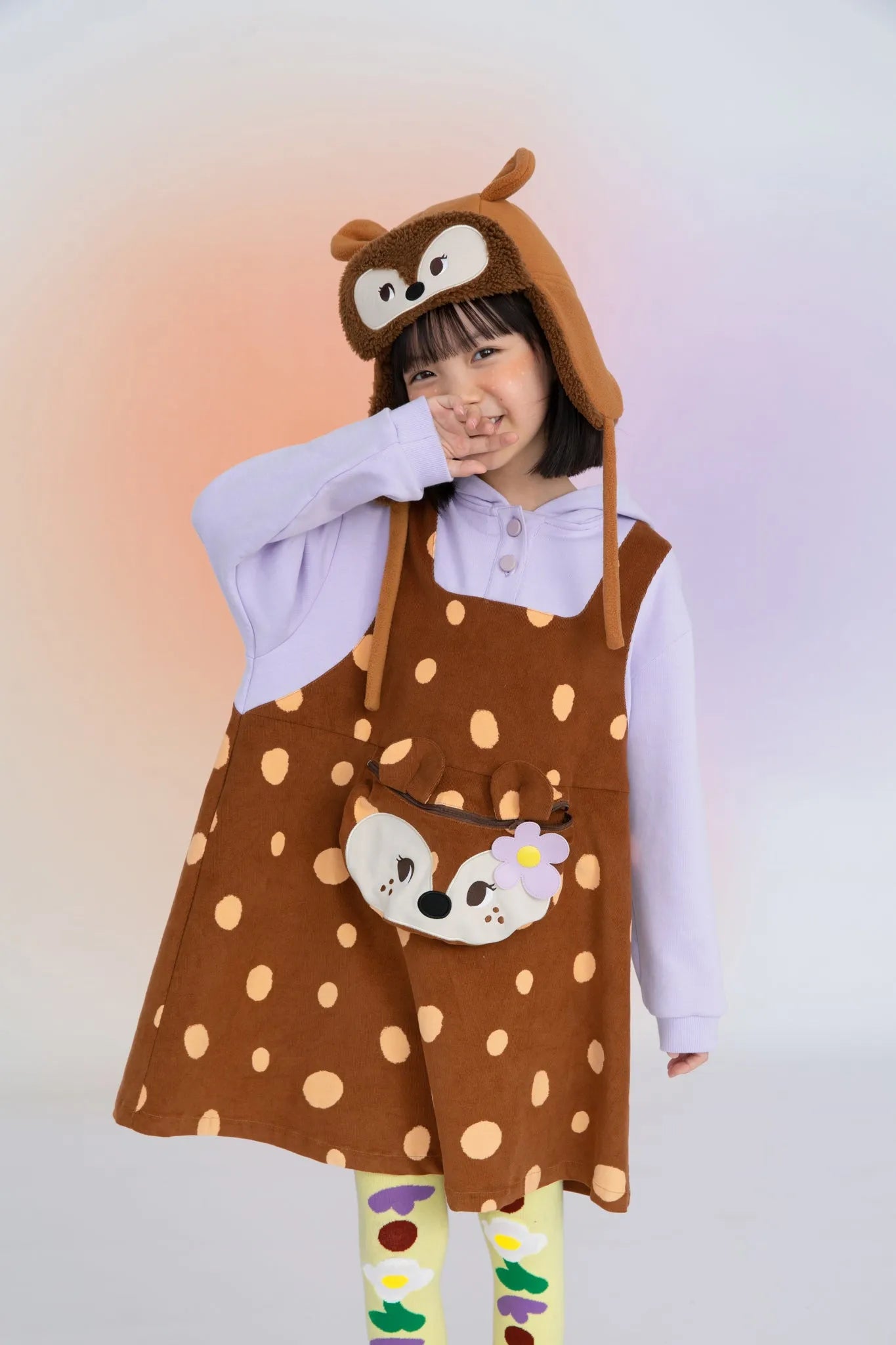 Poco Blush Deer Spot Twirl Dress