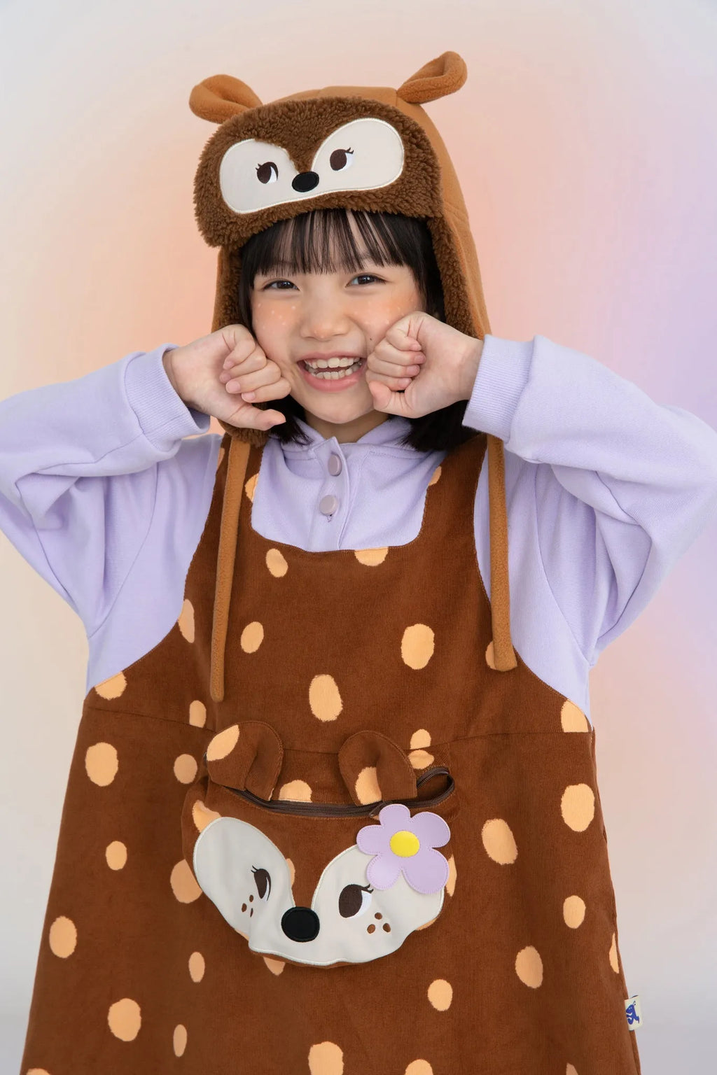 Poco Blush Deer Spot Twirl Dress