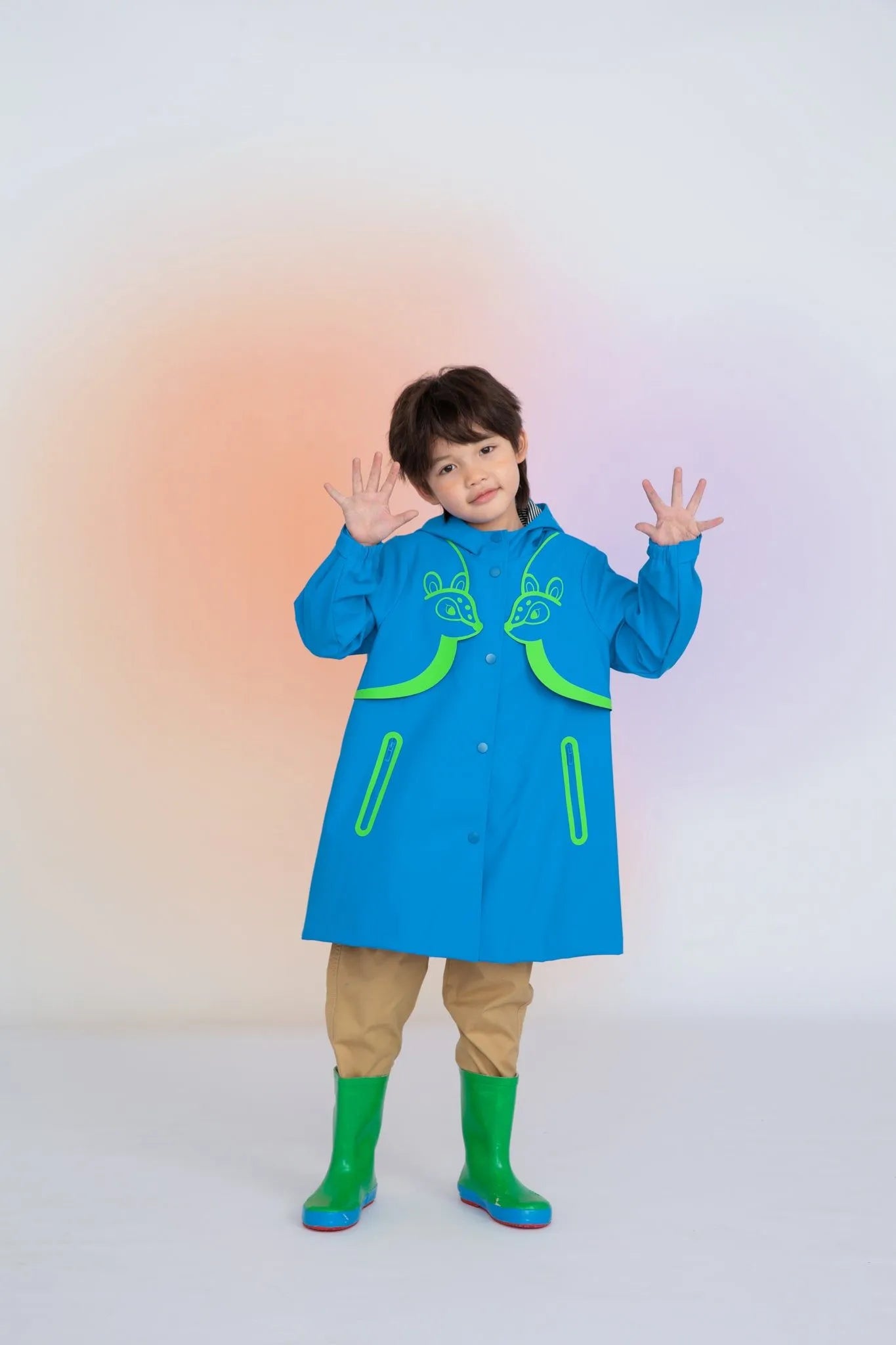 Poco Blush Deer Silhouette Rain Coats
