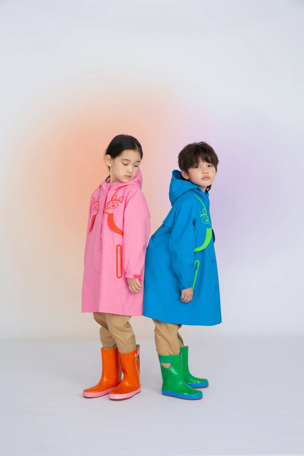 Poco Blush Deer Silhouette Rain Coats