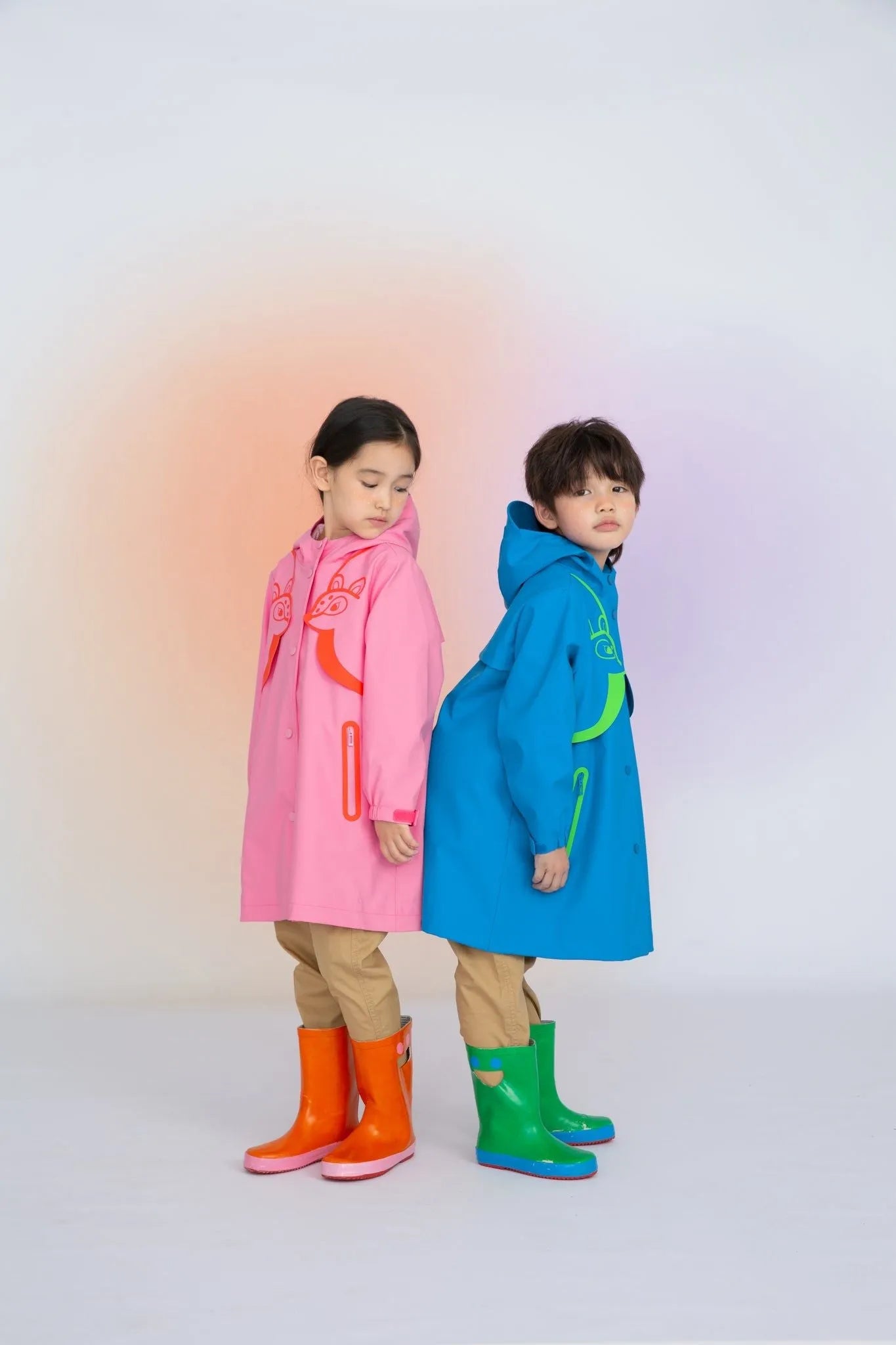 Poco Blush Deer Silhouette Rain Coats