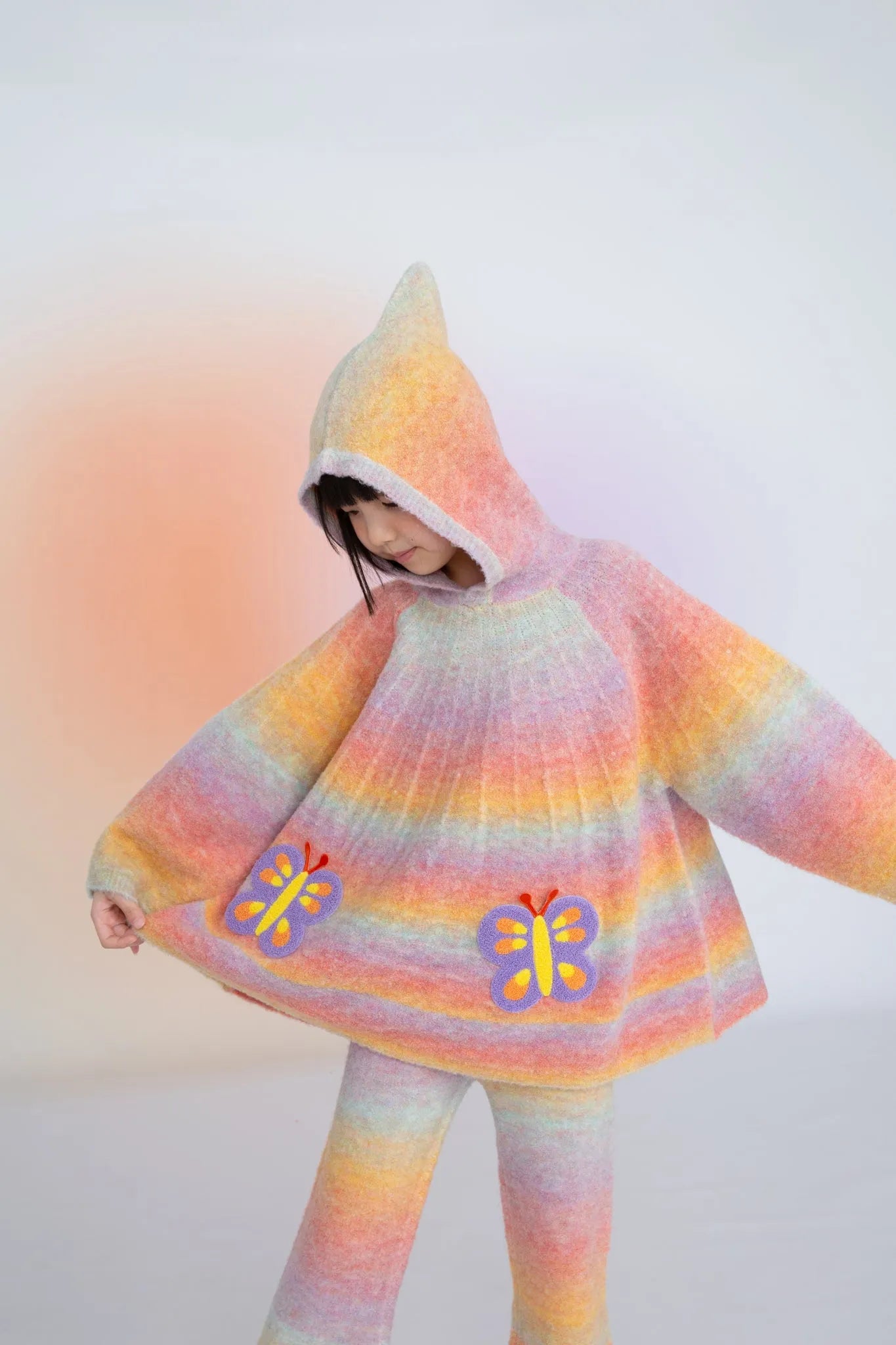 Poco Blush Butterfly Gradient Knit Sweater