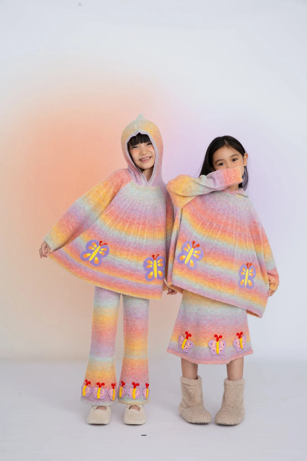 Poco Blush Butterfly Gradient Knit Sweater