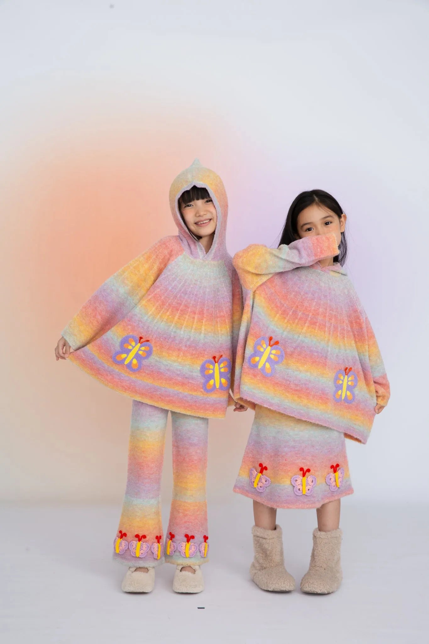 Poco Blush Butterfly Gradient Knit Sweater