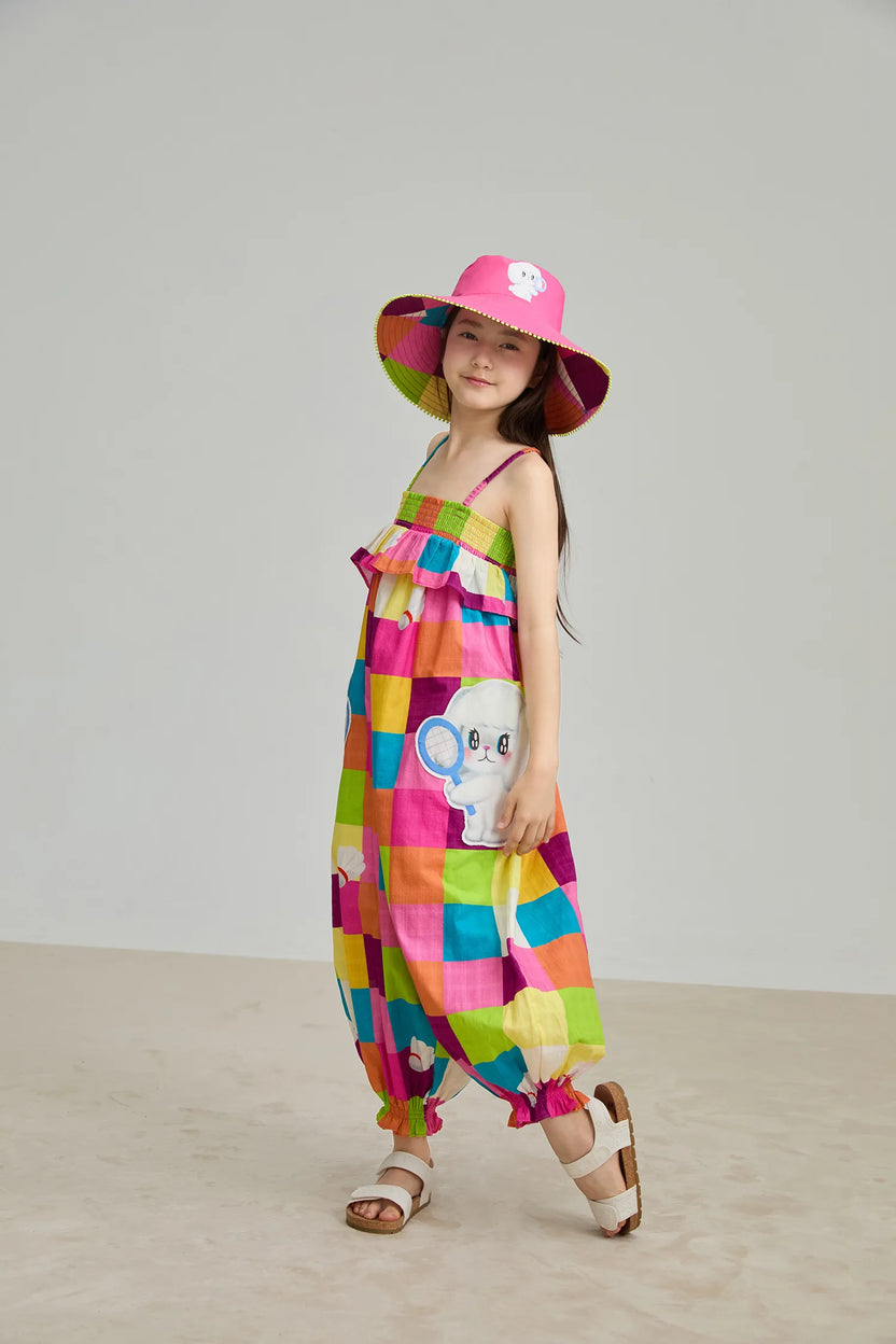 Rainbow Check Sports Romper by Poco Blush, image 14