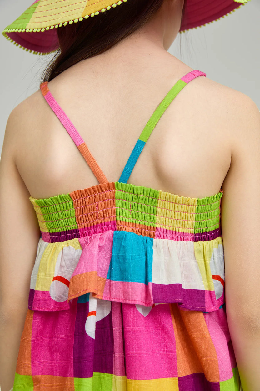 Rainbow Check Sports Romper by Poco Blush, image 20