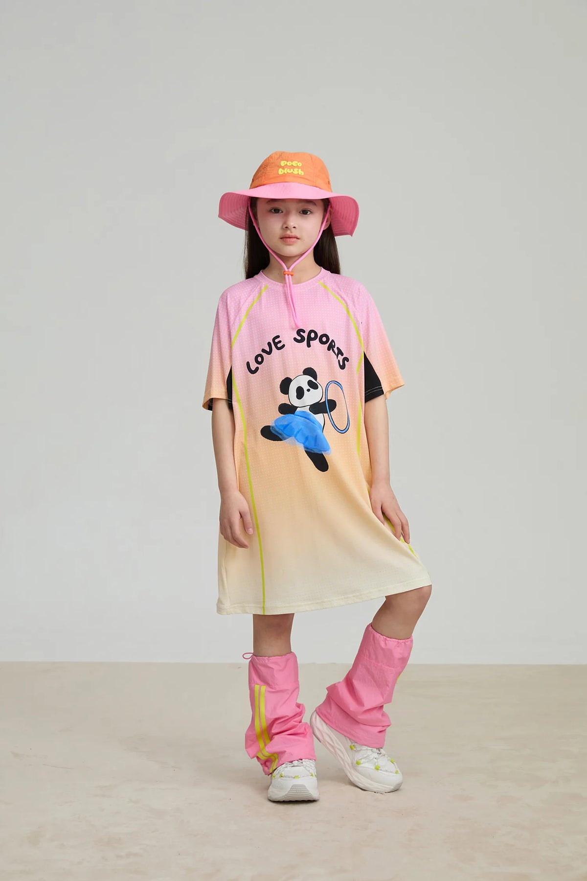 Colorblock Performance Leg Warmers by Poco Blush, image 6