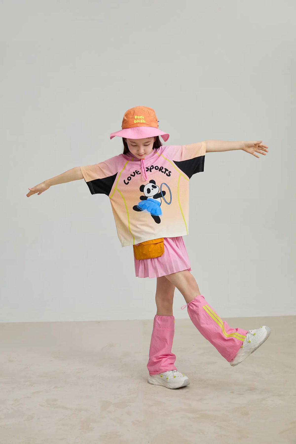 Colorblock Performance Leg Warmers by Poco Blush, image 8