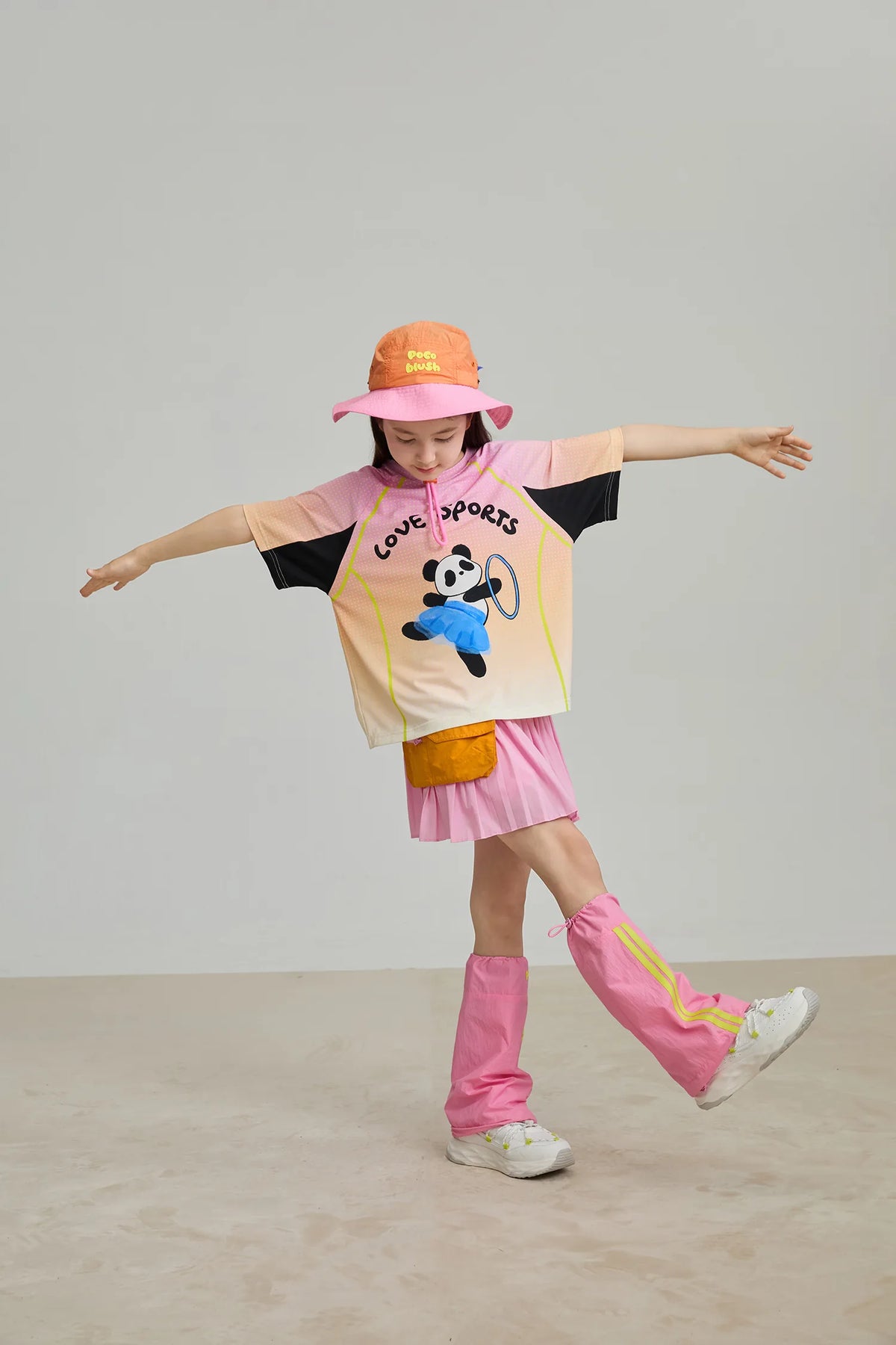 Poco Blush Pleated Skort with Detachable Belt Bag